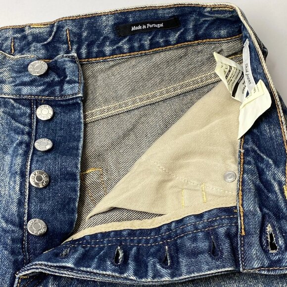 NEW HOPE Men Jeans Blue Size 30 Skid Loose Fit Wide Flared Leg Cotton Mid - Picture 3 of 9